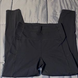 Zyia Black Pocket Drawstring Luxe leggings